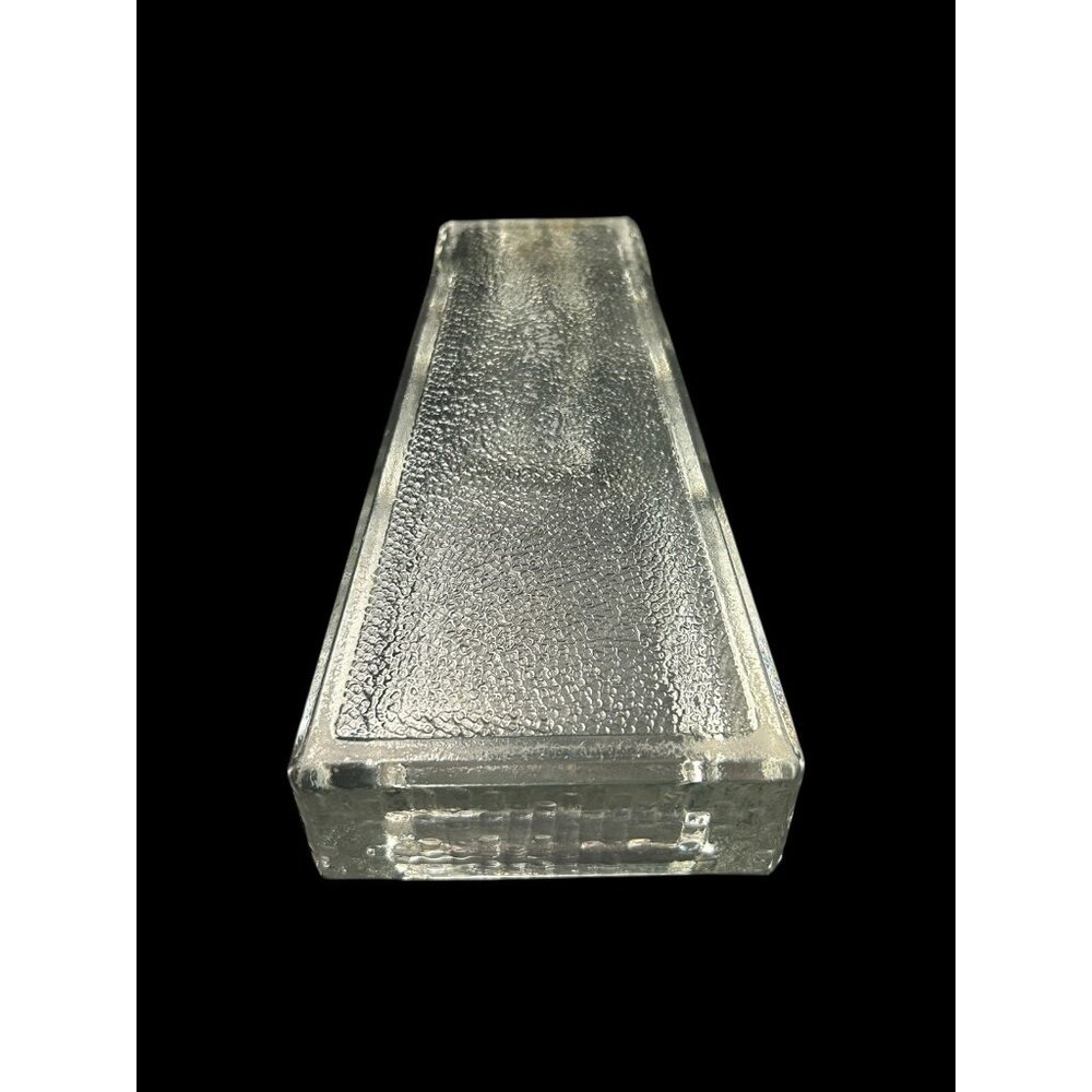 Vintage Crisa Libbey Mid-Century MCM Clear Glass Block Cigar Ashtray/Pipe Rest - Picture 4 of 9
